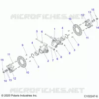 SUSPENSION ARRIERE HUBS, CARRIER AND BRAKE DISC- A21SWE57F1/S57C1/C2 (C102247-6)