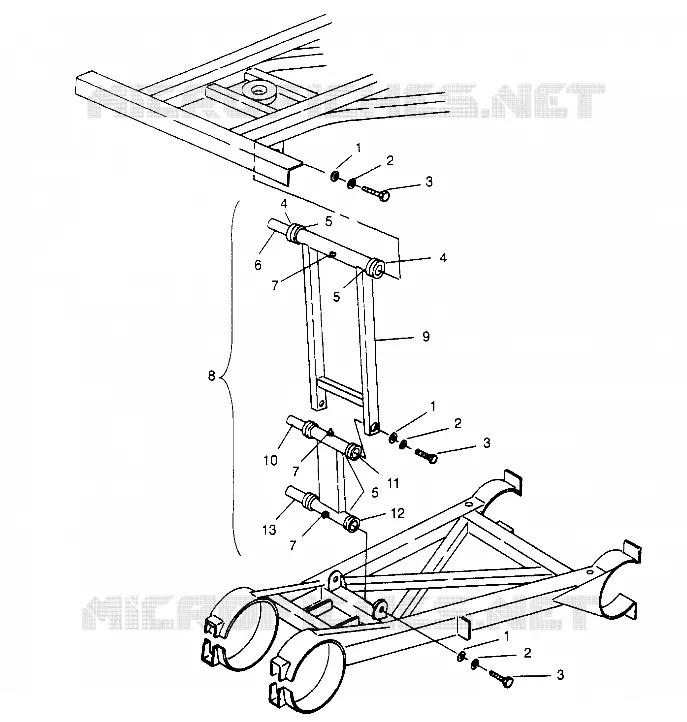 STABILISATEUR BRAS ARRIERE ASSEMBLY 6x6 400L W948740 (4926802680C012)