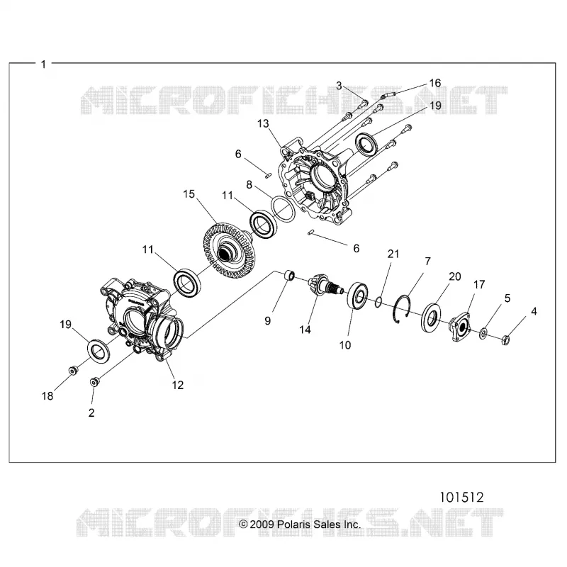 SYSTÃˆME DE TRANSMISSION, REAR GEARCASE INTERNALS