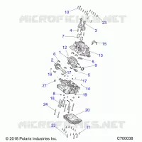 ENGINE, CRANKCASE AND VILEBREQUIN