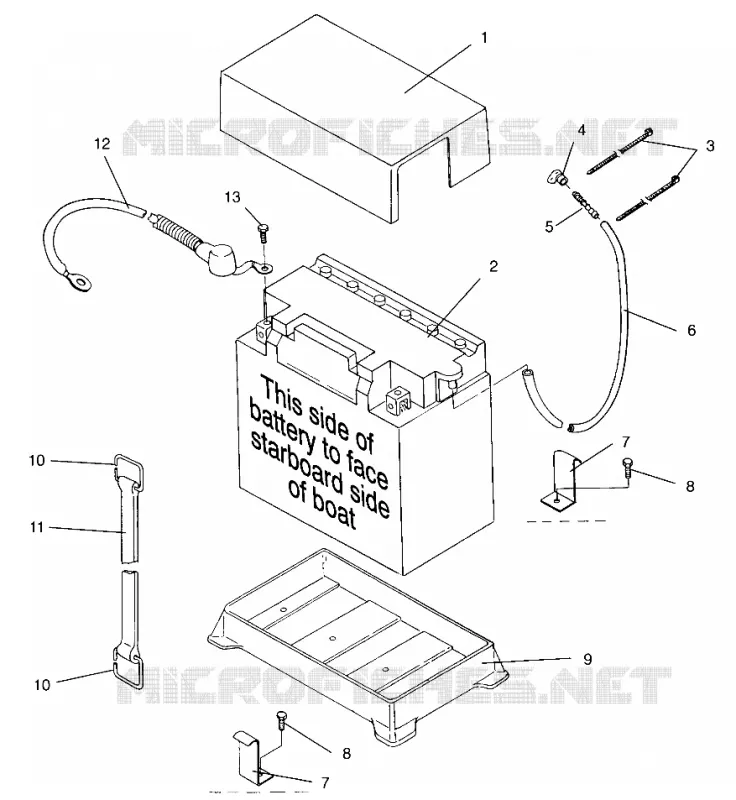 SUPPORT BATTERIE SL 650 STD B954358 (4932923292B005)