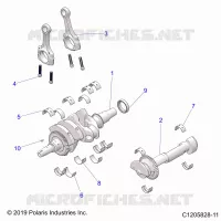 ENGINE, VILEBREQUIN AND BEARINGS