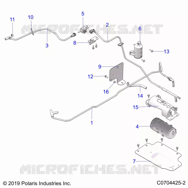 RESERVOIR DE CARBURANT EVAP, CANISTER AND LINES