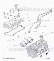 ENGINE, THROTTLE BODY AND COUVERCLE SOUPAPE