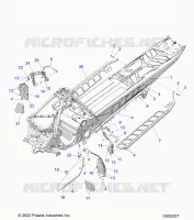 CHASSIS, PROTECTION D'EMBRAYAGE, FOOTRESTS, AND RUNNING BOARDS