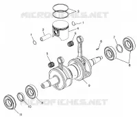PISTON ET VILEBREQUIN 700 RMK 0970966, 700 SKS 0970566 AND EUROPEAN 700 SKS (4938573857C009)