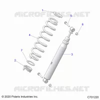 SUSPENSION, REAR SUPPORT AMORTISSEUR 