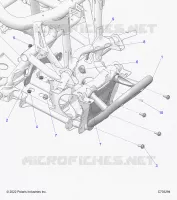 CHASSIS, MOUNTING, FRONT GEARCASE AND SUPPORT PARE CHOCS 