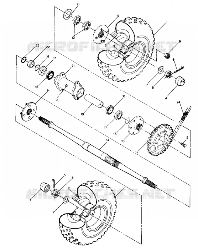 ROUE ARRIERE DRIVE ASSEMBLY (4913521352019A)