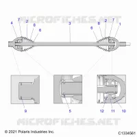SYSTÃˆME DE TRANSMISSION, HALF SHAFT, FRONT