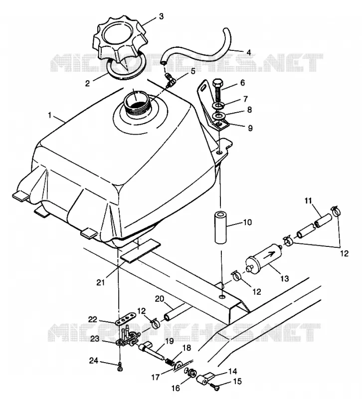 CARBURANT TANK Magnum 4X4 W968144 and Swedish Magnum 4X4 S968144 (4936053605A011)