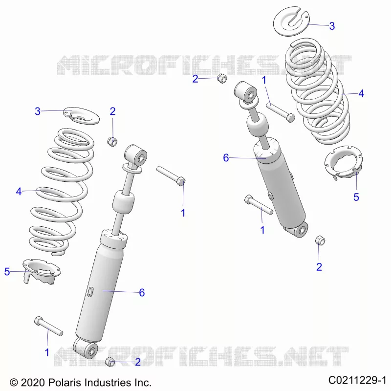 SUSPENSION ARRIERE SHOCK AND MOUNTING