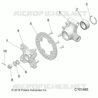 SUSPENSION ARRIERE HUB AND BEARING CARRIER