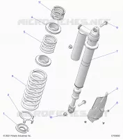 SUSPENSION, REAR SUPPORT AMORTISSEUR 
