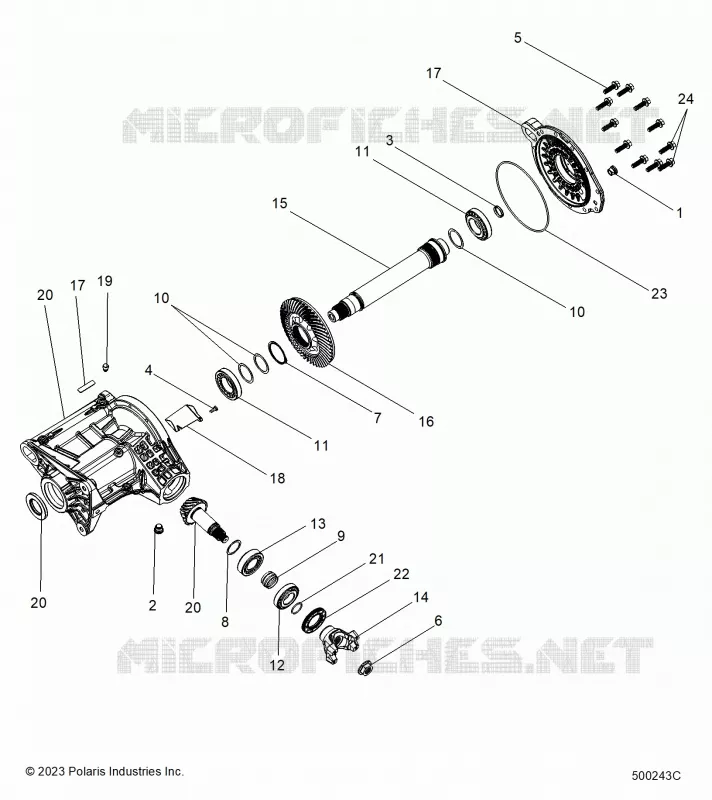 SYSTÃˆME DE TRANSMISSION, RIGHT ANGLE GEARCASE ASM.