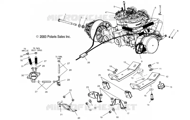 SUPPORT MOTEUR (700/800)
