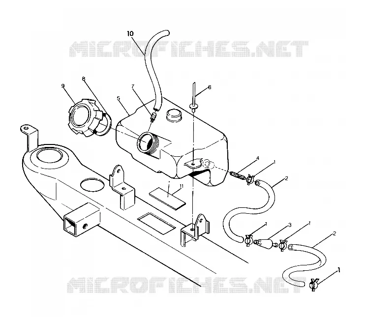 RESERVOIR D'HUILE ASSEMBLY 250 6x6 / W928727 (4922842284005A)