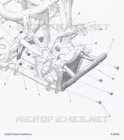 CHASSIS, MOUNTING, FRONT GEARCASE AND SUPPORT PARE CHOCS 