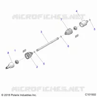 SYSTÃˆME DE TRANSMISSION, REAR HALF SHAFT