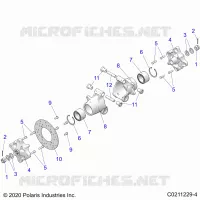 SUSPENSION ARRIERE HUBS, CARRIER AND BRAKE DISC