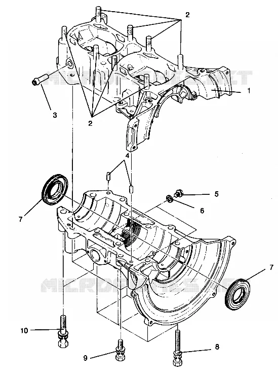 CARTERS MOTEUR ASSEMBLY SPORT 0940443 and SPORT SKS 0940243 (4925052505032A)