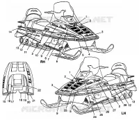 EMBLEMES WIDETRAK LX 0982065 and EUROPEAN WIDETRAK LX E982065 (4943884388A013)