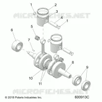 MOTEUR, PISTON AND CRANKSHAFT