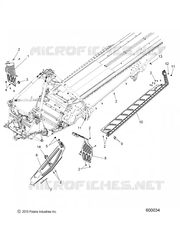 CHASSIS, PROTECTION D'EMBRAYAGE AND FOOTRESTS