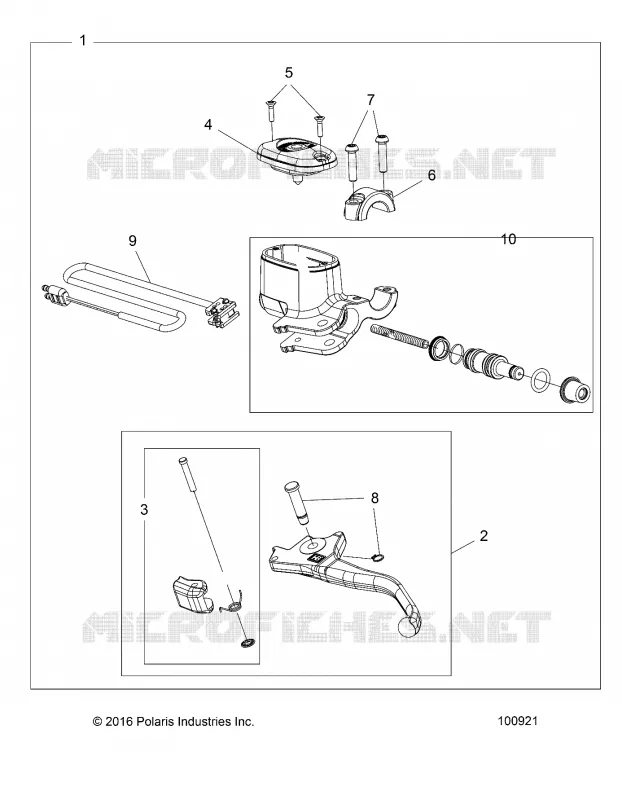 BRAKES, FRONT BRAKE LEVER AND MAITRE CYLINDRE