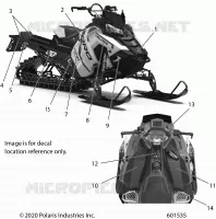 EMBLEMES, RED SIDE PANEL W/LIME SQZE ACCENT