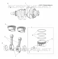 MOTEUR, VILEBREQUIN AND PISTON