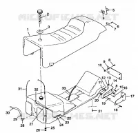 SIEGE ET RESERVOIR 600 XC 0981758 (4944194419A006)