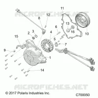 ENGINE, STATOR AND VOLANT MOTEUR