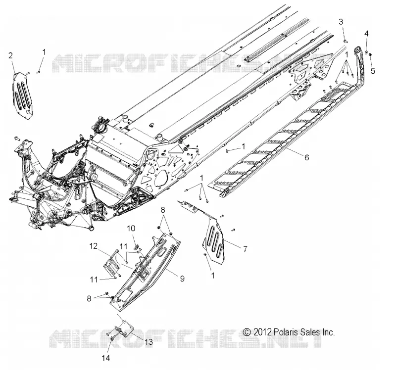 CHASSIS, PROTECTION D'EMBRAYAGE AND REPOSE PIEDS