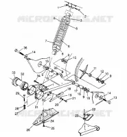 BRAS OSCILLANT ET AMORTISSEUR ARRIERE Sport 400L W948540 (4927232723B009)