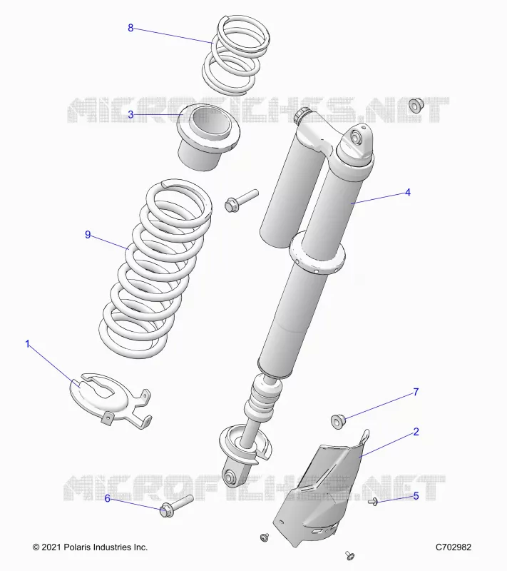 SUSPENSION, REAR SUPPORT AMORTISSEUR , STANDARD/PREMIUM