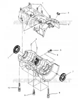 CARTERS MOTEUR ASSEMBLY  500 EFI 0952774, EFI SKS 0952574,   EFI SKS PT 0952974, (4929052905C010)