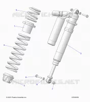 SUSPENSION, AMORTISSEUR AVANT MOUNTING, DELUXE