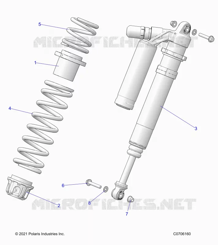 SUSPENSION, AMORTISSEUR AVANT MOUNTING, DELUXE