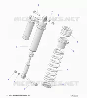 SUSPENSION, REAR SUPPORT AMORTISSEUR 