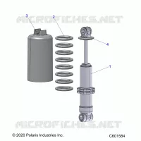 SUSPENSION, AMORTISSEUR AVANT TRACK (7045494)