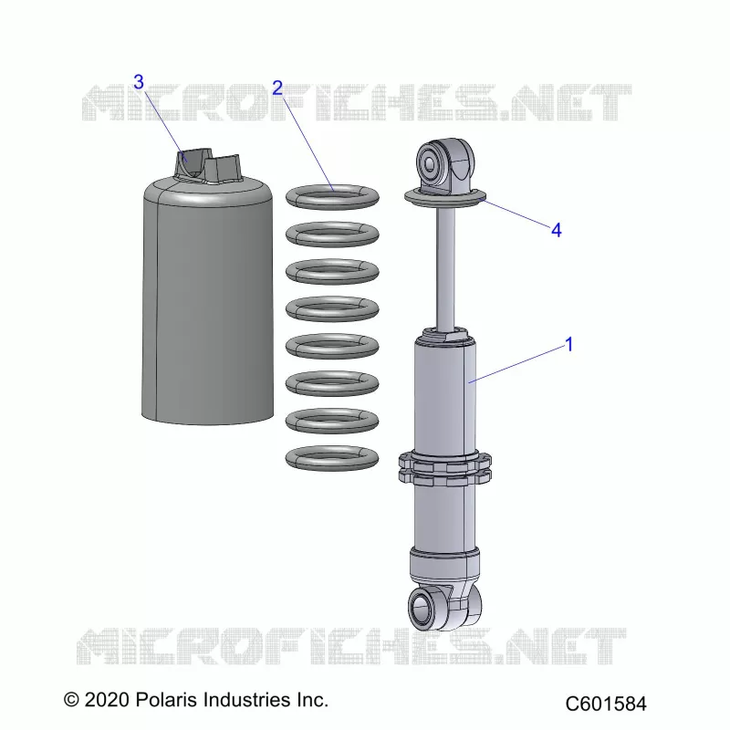 SUSPENSION, AMORTISSEUR AVANT TRACK (7045494)