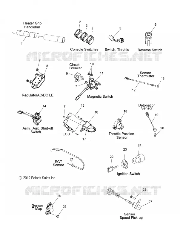 BOUTONS, CAPTEURS AND COMPONENTS