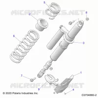 SUSPENSION, REAR SUPPORT AMORTISSEUR 