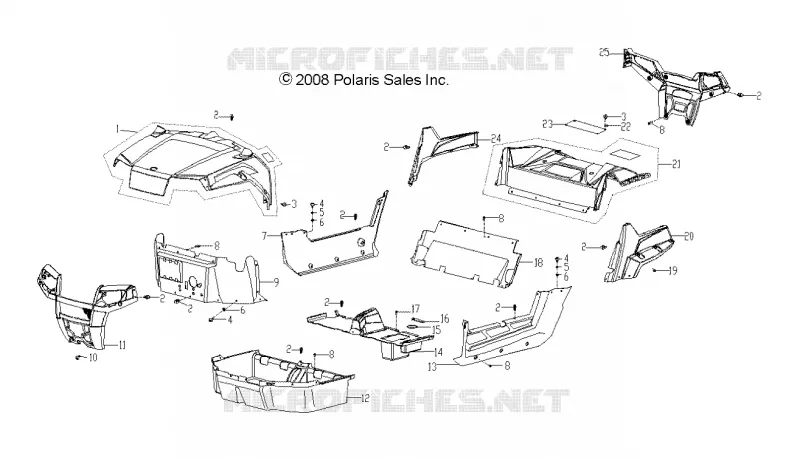 CAPOT, PARE CHOCSS, PANELS, FLOOR AND RACK