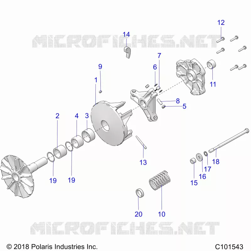 SYSTÃˆME DE TRANSMISSION, PRIMARY CLUTCH