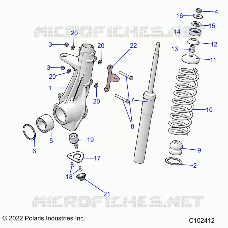 SUSPENSION, JAMBE DE FORCE AVANT