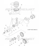 MOTEUR, VILEBREQUIN AND PISTON