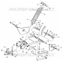 BRAS OSCILLANT ET AMORTISSEUR ARRIERE Trail Boss W968527 (4935883588B009)