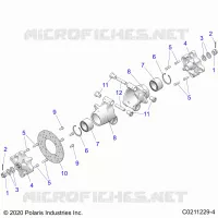SUSPENSION ARRIERE HUBS, CARRIER AND BRAKE DISC